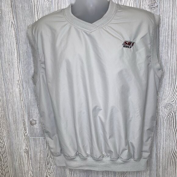 Vtg Gear For Sports Windbreaker Golf Vest Men's Size Medium SIU Salukis Tan - Picture 11 of 11